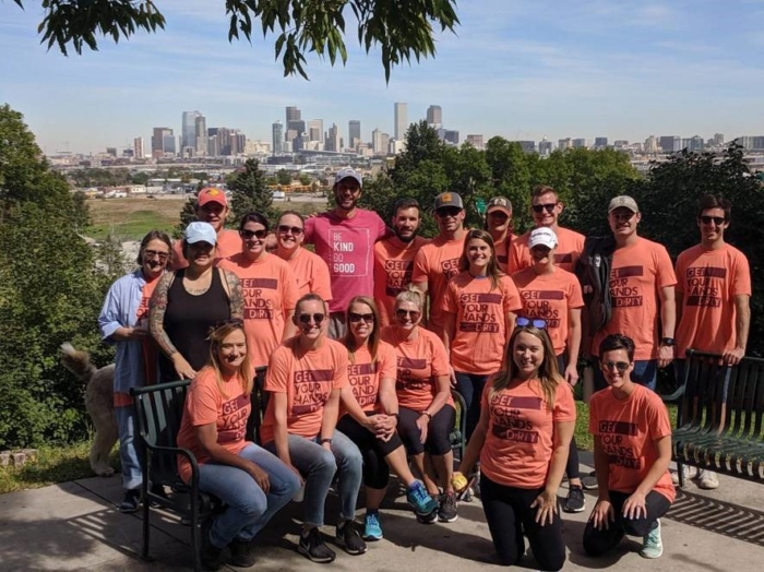 The Baron team volunteering for an Extreme Community Makeover clean up day!